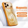 Sandstone Marble Pattern Case For iPhone 17 Pro Max Funda iPhone 16 15 14 13 Pro Max Magnetic For Magsafe Hybrid Slim Matte Cover