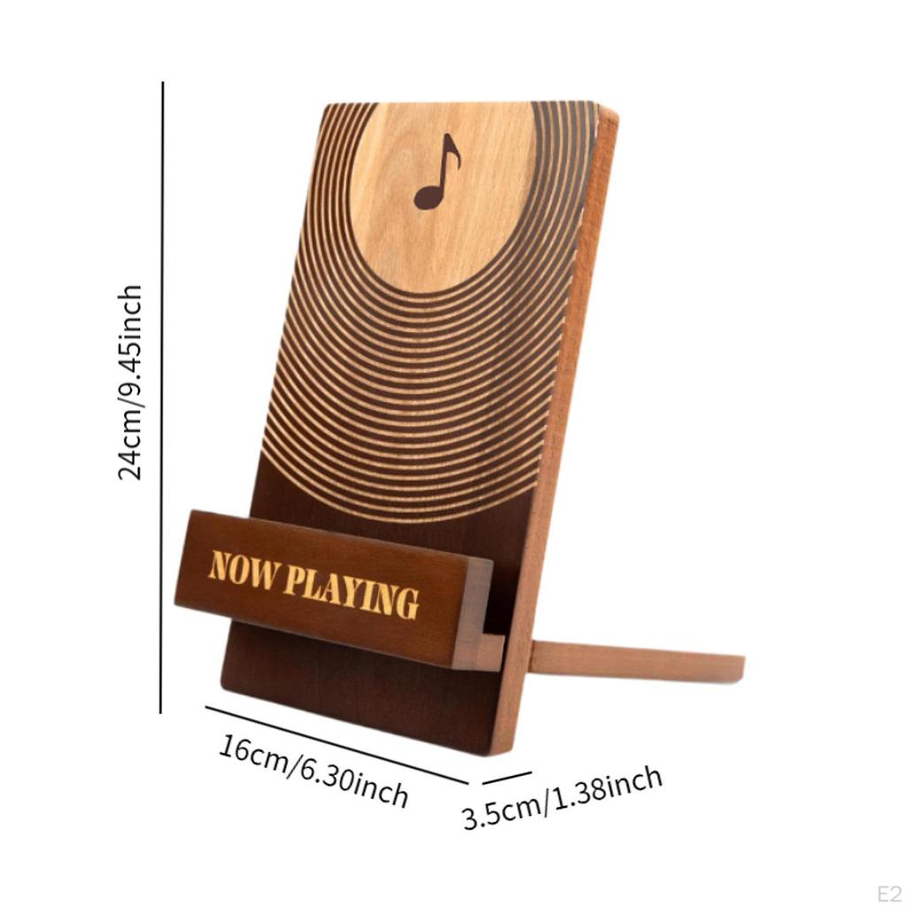 Records Holder Display Stand Storage Showcase Multifunction Simple Wooden