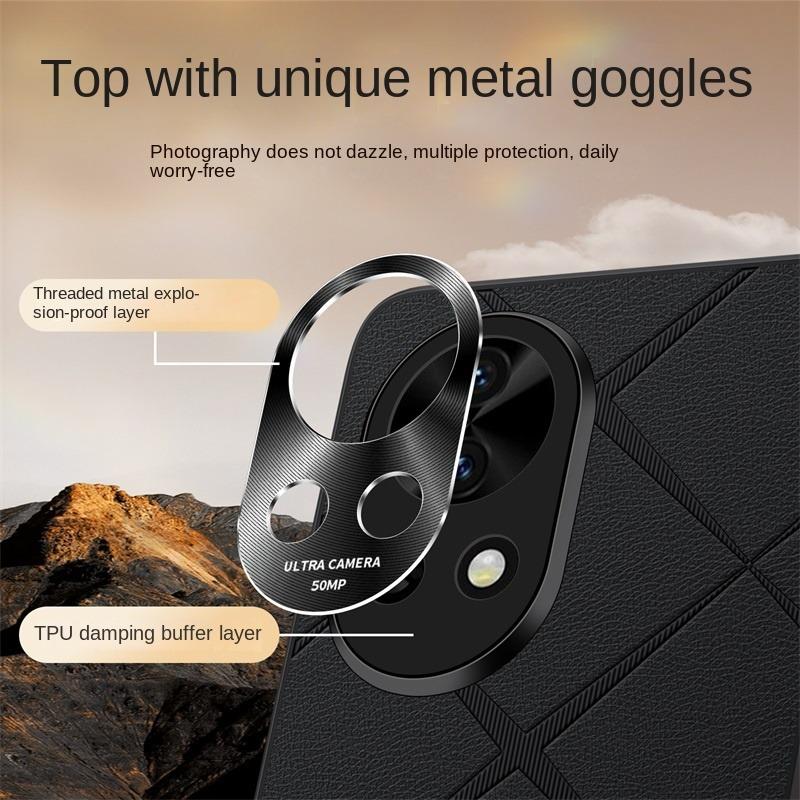 For Huawei Nova 13 13 Pro High-luxury Vegan Leather Metal Lens Protection Anti-drop and Anti-fingerprint Phone Case