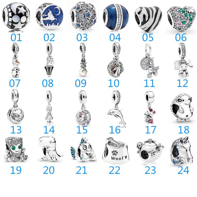 

Браслет из стерлингового серебра S925, женская классическая серия, маленький ежик из бисера, браслет с подвеской в ​​виде дельфина, свободные бусины