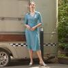 Lipbbam Creola Deloci 3 4 Sleeve Long Wrap Dress Ldm11hl01