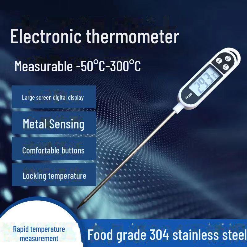 TP101 TP300 Digital Kitchen Thermometer: Pen Probe for Baking, BBQ, Meat, Baby Milk, and Food Temperature Measurement.