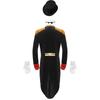 Mens Circus Ringmaster Costume Set Long Sleeve Lapel Fringed Shoulder Tailcoat Jacket Hat Collar Gloves Carnival Cosplay