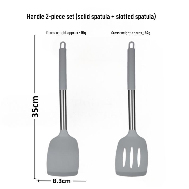 Antihaft-Silikon-Winkelspatel mit Schlitzen zum Braten und Kochen