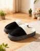 Women's Winter Non-Slip Plush Slippers - Thick-Soled, Warm Indoor Cotton Slippers