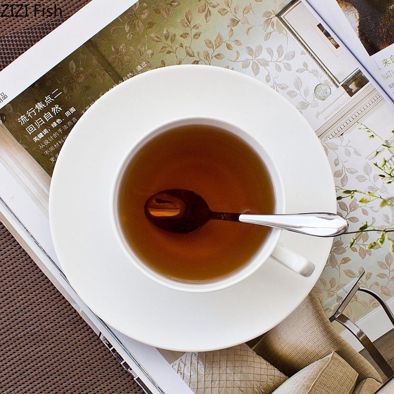 BR160ml Capacity Pure White Coffee Cup White Bone China Milk Mug Home Furnishings Breakfast Cup Leisure Afternoon Black Tea  CupsEY