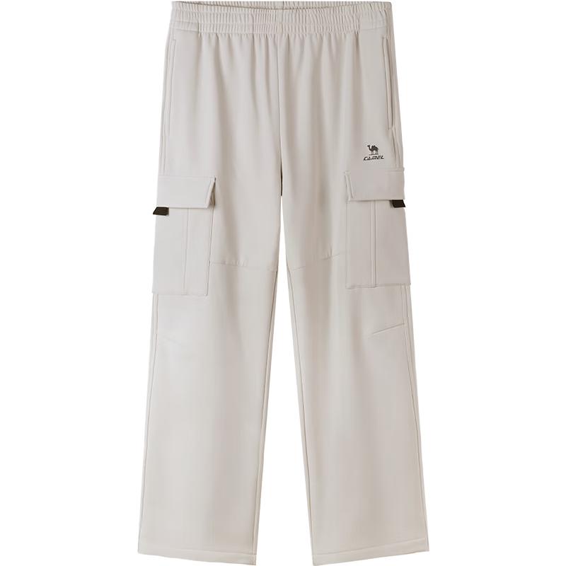 CAMEL Unisex Fleece-Lined Water-Repellent Straight-Leg Cargo Pants J35CA6L6027