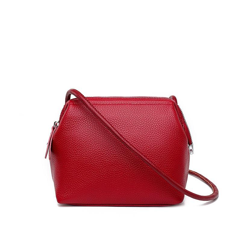 

Сумка-мессенджер в стиле ретро с узором личи плюс универсальная нишевая сумка на петлях, кожаная сумка-коробка бордовый