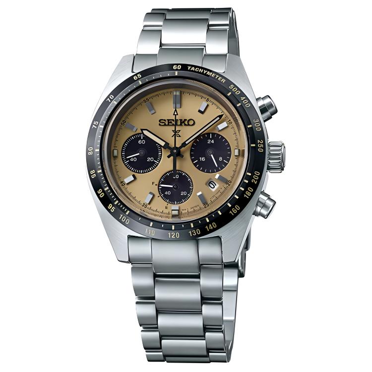 

SEIKO Solar Movement Stainless Steel Strap Watch 39mm Men s Watches Gold Dial SSC817 Gold Dial
