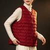 Women's 2025 Collarless Cotton Vest - Autumn/Winter Large Size Round Neck Waistcoat