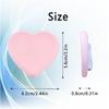 2PCS Heart-Shaped Silicone Mobile Phone Grip Stand,Vilbocr Collapsible Cellphone Finger Grip Holder for Smartphone Tablet Cell Phone Accessory (Pink)