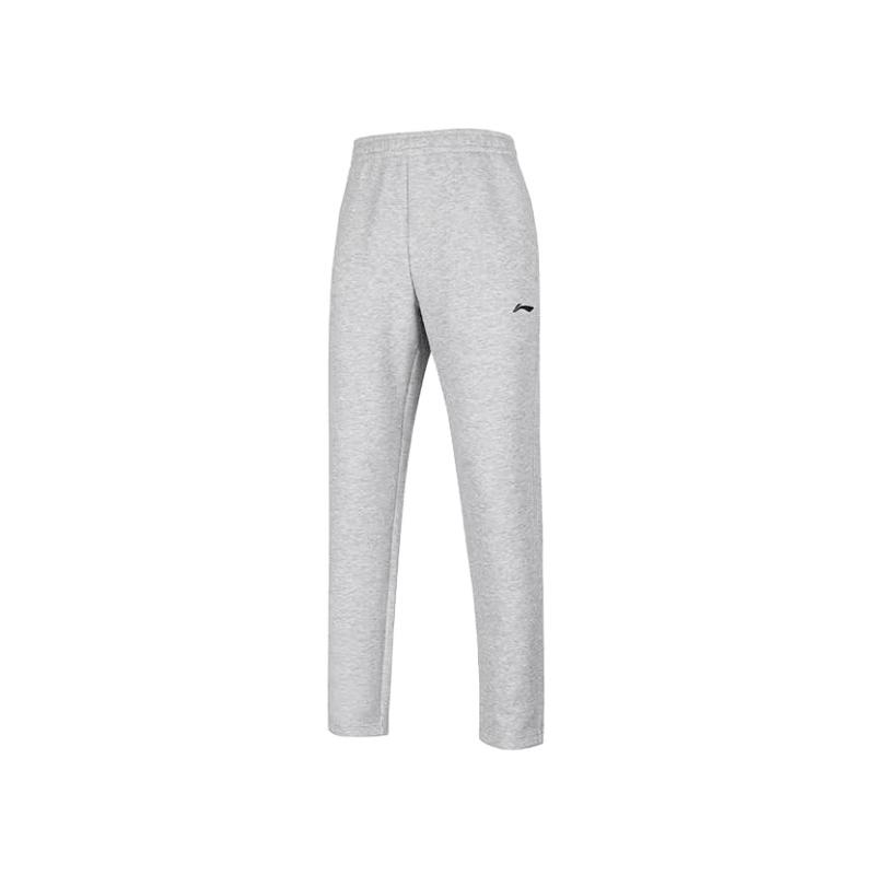Li Ning Sports Lifestyle Series Solid Color Mid Waist Comfortable Breathable Versatile Straight Leg Knitted Sports Pants Men Bottoms AKLTC41-2