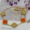 New Shiny Four-leaf Clover Bracelet Five-flower Fashion Sense Hand Jewelry Simple Jewelry