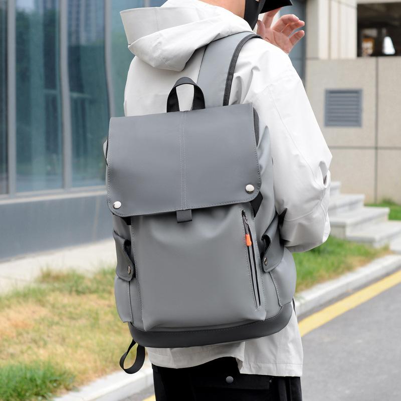 Minimalist Waterproof Backpack with Front Zipper Pocket Laptop Compartment Men's and Women's Urban Style Bag