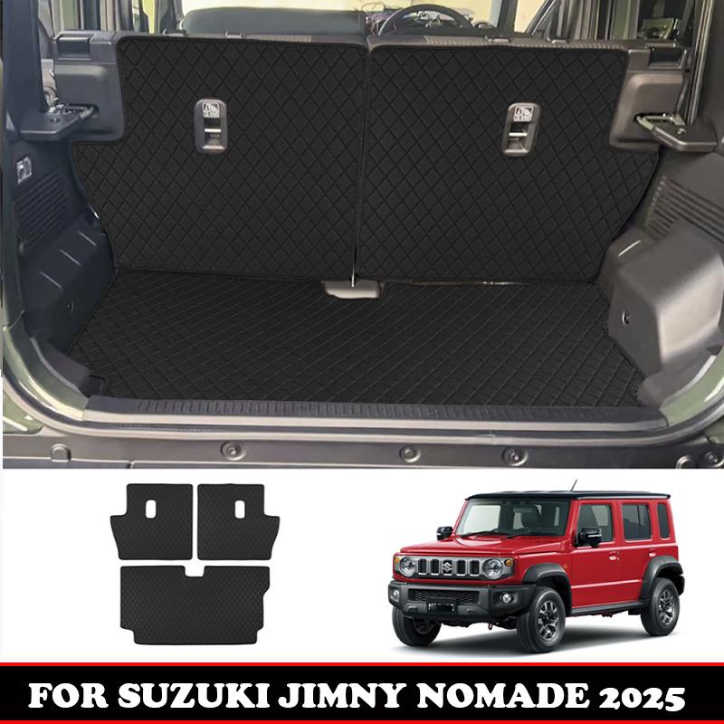 FOR SUZUKI JIMNY NOMADE 2025 2026 Rear Trunk Mat Anti-Dirty Leather Waterproof Cargo Liner Tail Box Pad Internal Accessory