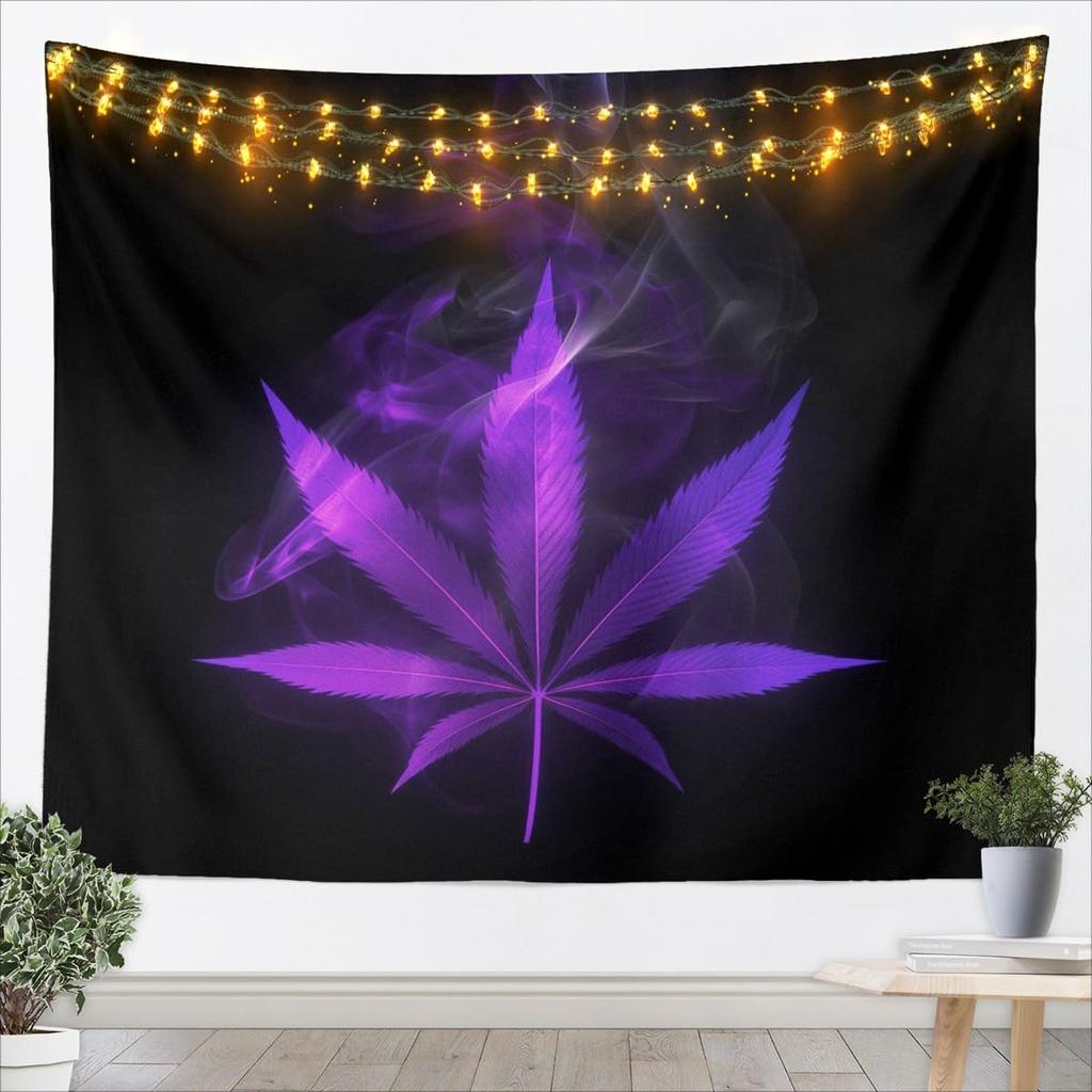 Erosebridal Cherry Blossom Wall Hanging Pink Flower Tapestry Room Decor Petal Floral Wall Blanket Starry Sky Glitter Girly Room