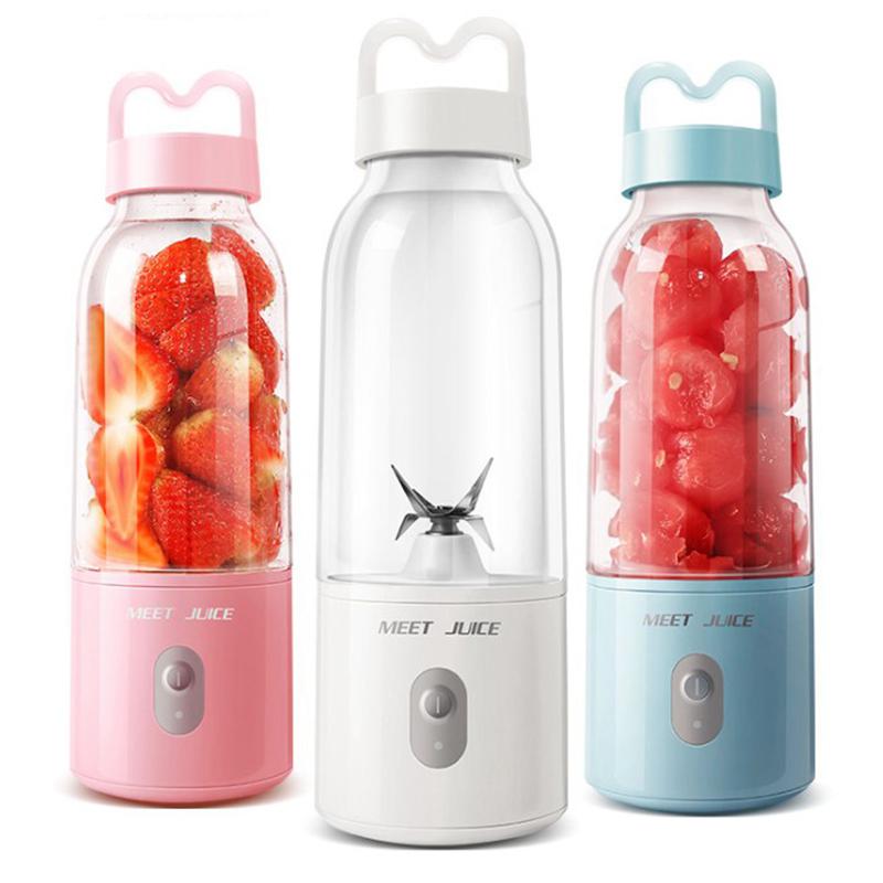 Buy Meet Juice 500Ml 4 Blade Portable Usb Rechargeable Juice Cup