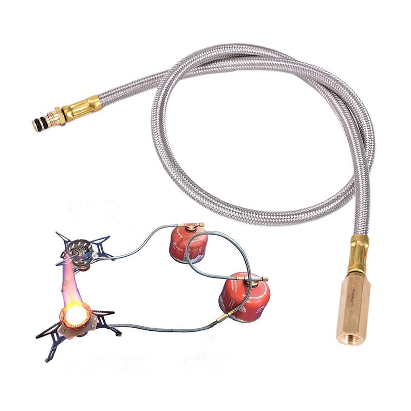 52Cm Extend Tube Gas Stove Adapter Burner Outdoor Camping Propane Cylinders Tank