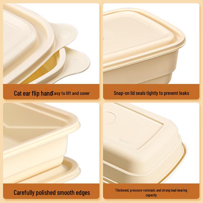 Sai Zhuo 500ml Biodegradable Takeaway Meal Boxes