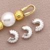 10 Bucăți 4mm 18K Placat cu Cupru Aurit Autentic Gros Model Argintiu Cataramă cu Capăt Semilună, Accesorii pentru Realizarea Bijuteriilor DIY