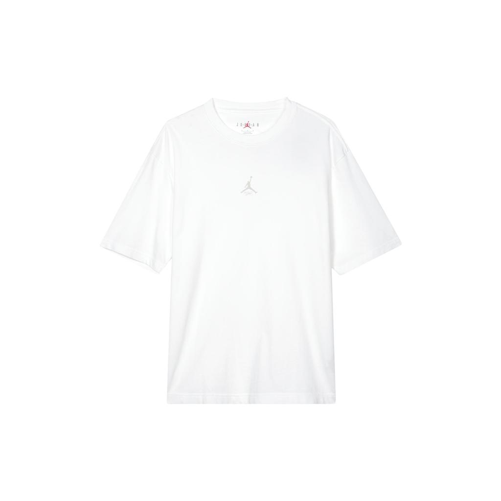 Jordan T Shirts Men's White Crew Neck Moderate Straight Fit FN5995-100