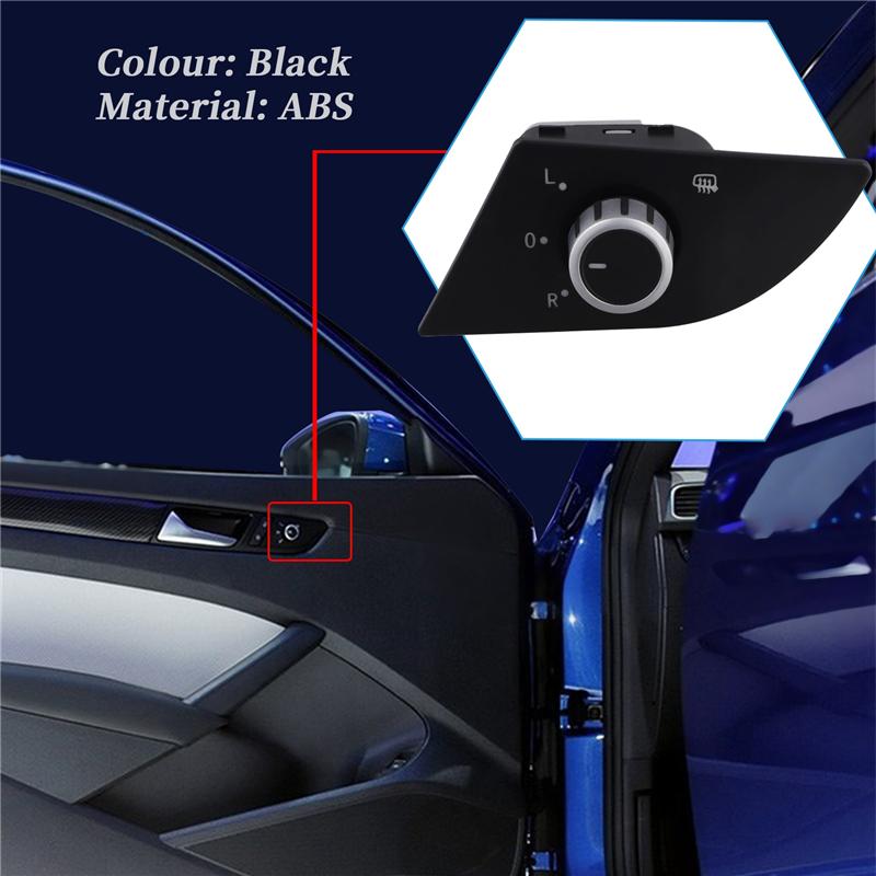 A03Z-New Front Left Door Rearview Mirror Switch Adjust Heat 56D959565A For  VW Passat B7 4Motion 2011-2015