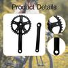 36T Bike Crankset Bicycle Easy Installation 170mm Crank Arm Spare Parts for Single Speed