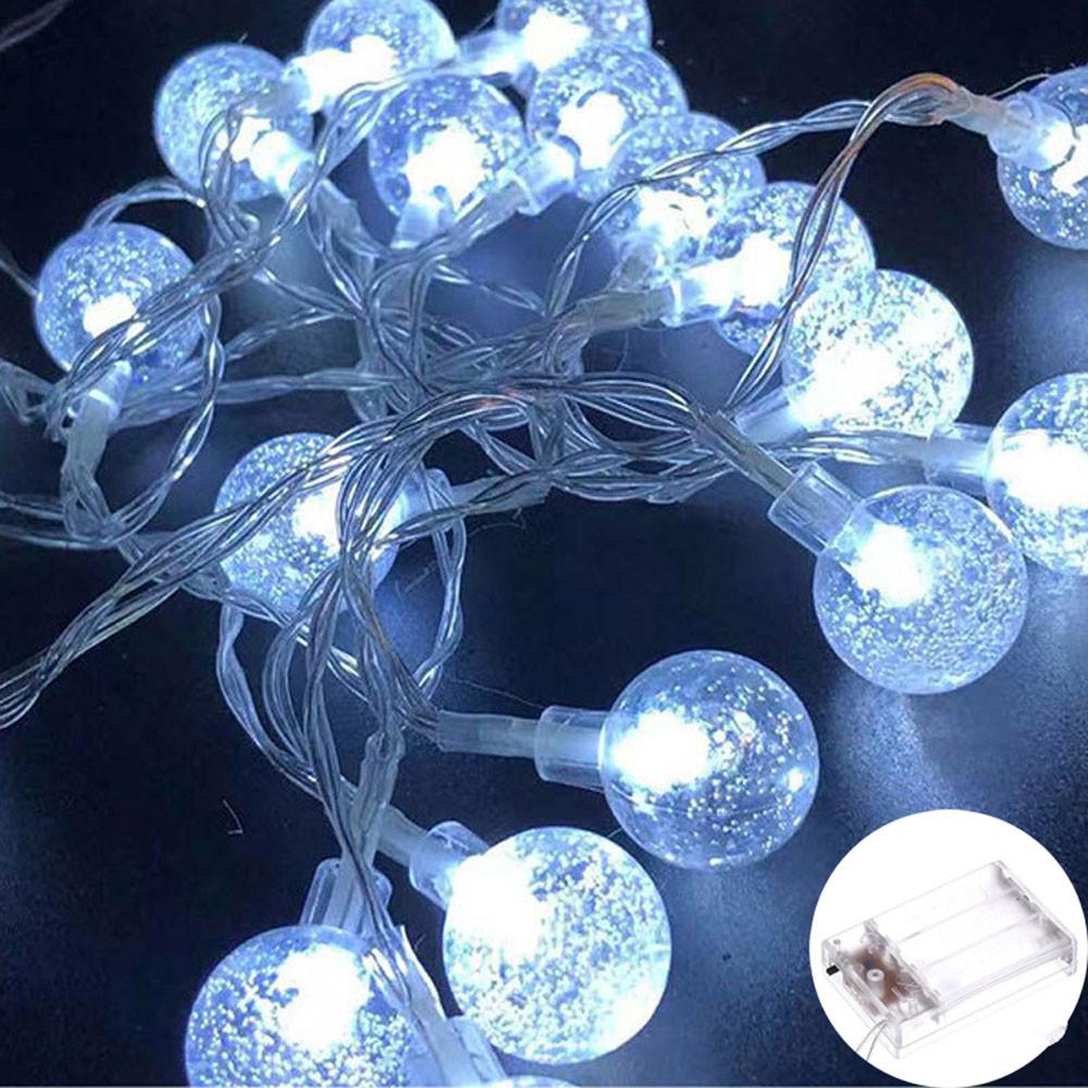3M LED Light Crystal Ball Outdoor Garden Camping Light String 20 LED Lights Waterproof Garland Light Ramadan Decorations