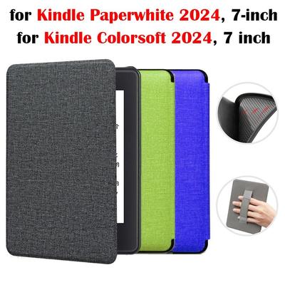With Hand Support Colorsoft Case Soft Funda for Kindle Paperwhite 2024 7 Inch (12th Generation)