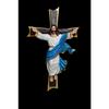 Risen Christ/The Holy Cross Perfect for Home/Prayer Room/Gifting & Decoration ( 6 X 11.5 X 18.5 Inch ) ((Blue))