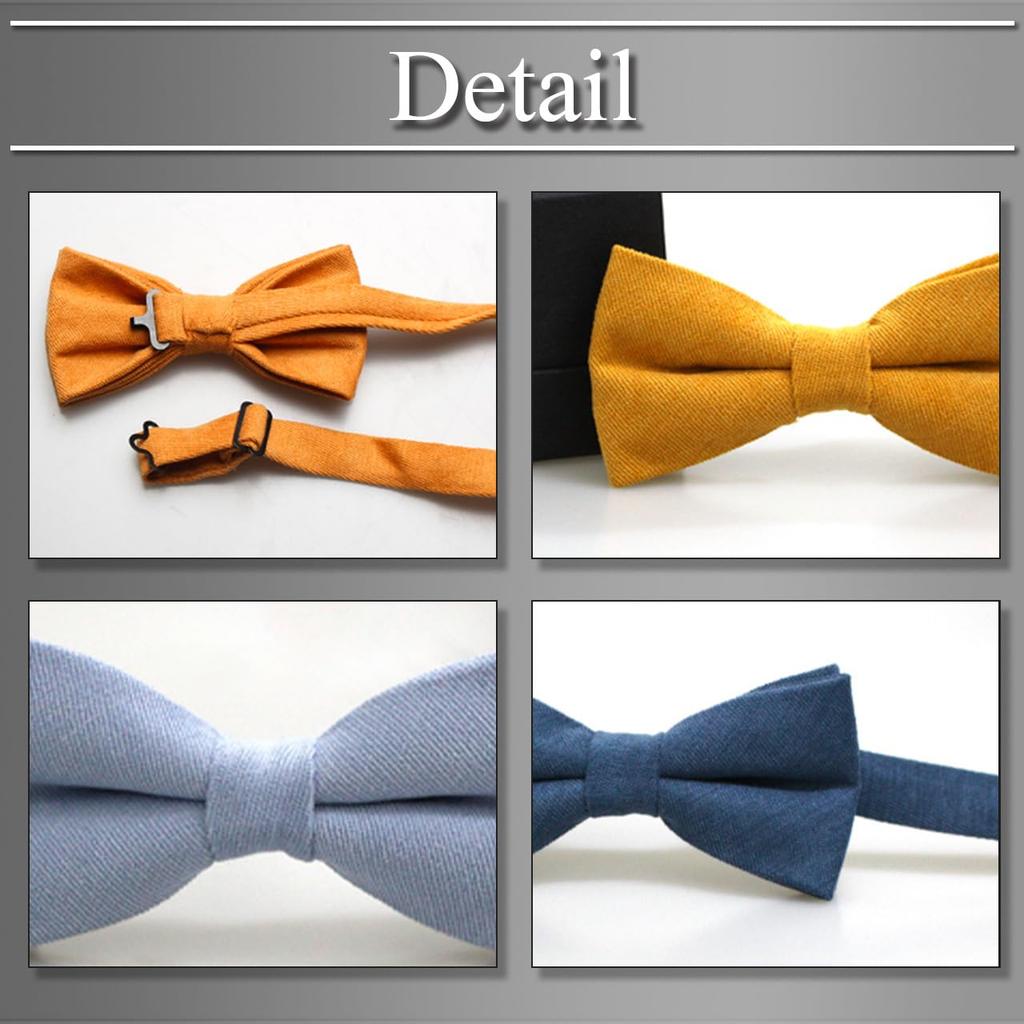 [Buzz Selection] Bow Tie, Velvet, Solid Color, FormalCasual, Stylish, Gift, Wedding, Men's AC418 (Navy)