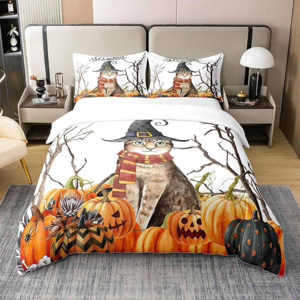 

Bats Black Duvet Cover for Youth, Halloween Party Theme Comforter Cover,Microfibre Bedding Sets, Children s Bed Linen 90x200cm