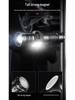 Smart Portable Flashlight with Digital Display, COB Side Light, Magnetic Base, and White Laser Core for Outdoor and Repair Use