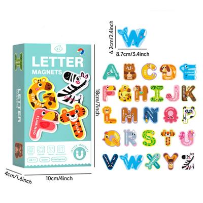 Große Buchstaben Magnetisches kognitives Puzzle Magnete Kühlschrank Niedliche Meerestiere Alphabet Spielzeug Kühlschrank Großbuchstaben ABC Kind Kinder