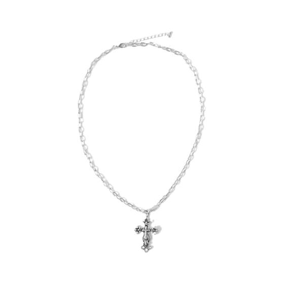 [Wego] Figments Cross Chain Necklace Accessory Street Korean Women s