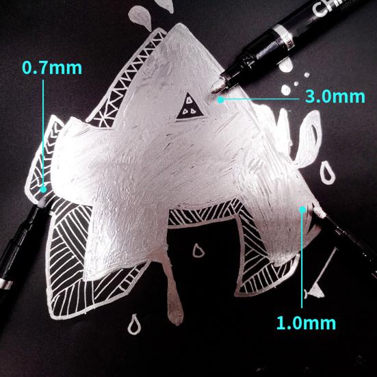 High Gloss Effects Chrome Plated Marker Pen Unique Plastic Reflective Ink Chrome Painting Pen for Glass