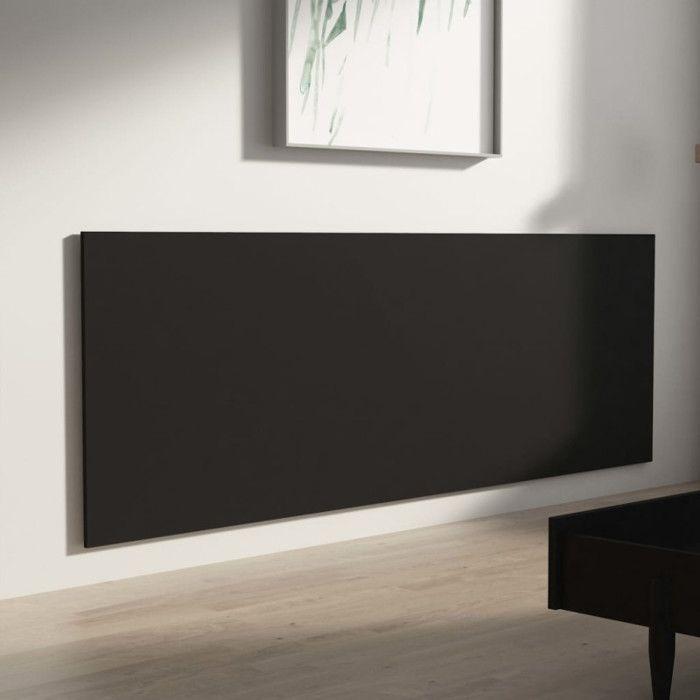 VidaXL Tête de lit murale Noir 240x1,5x80 cm Bois d'ingénierie 811053