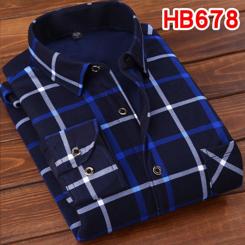 Men's Retro Plaid Fleece-lined Winter Shirt - Thick, Warm, Long-sleeved Casual Top for Middle-aged and Elderly