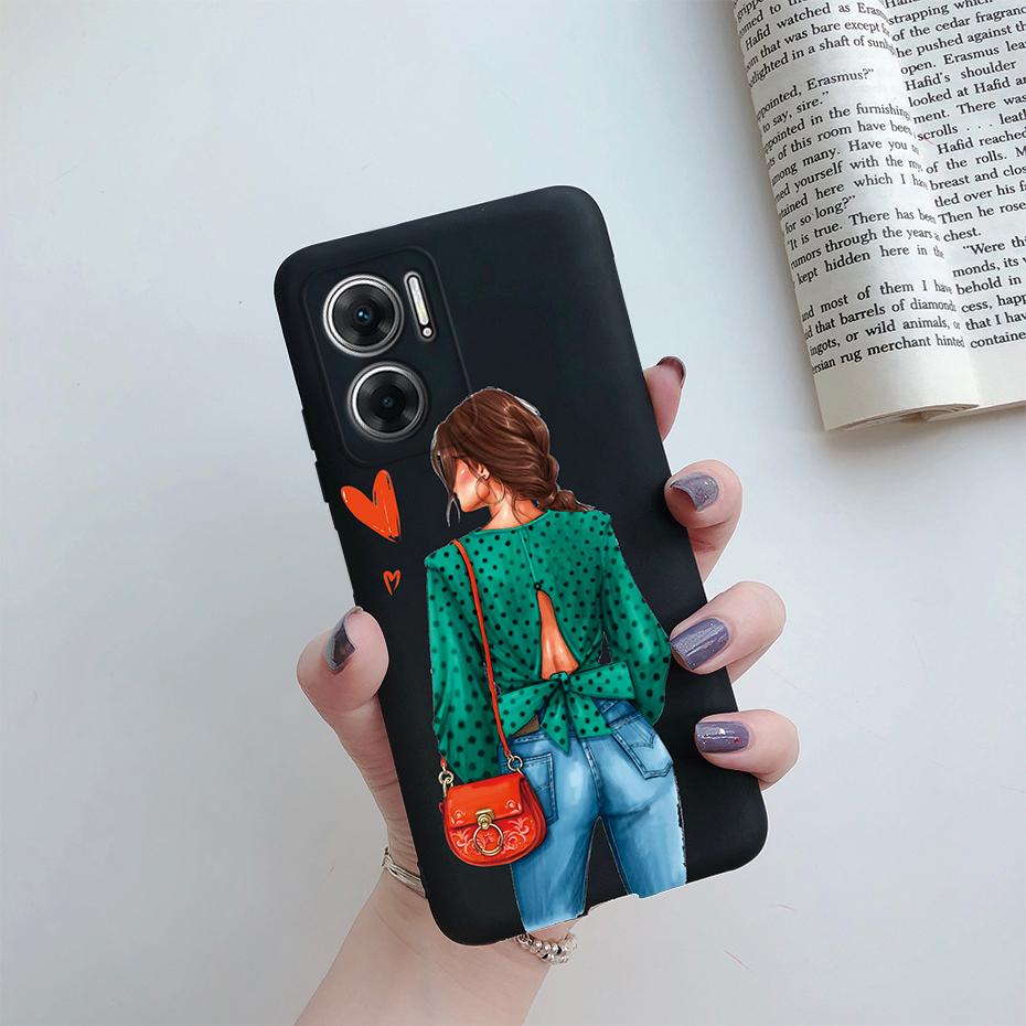 Case For Xiaomi Redmi 10 5G Case Silicone Soft Cute Pretty Girls Cover Funda For Xiaomi Redmi 10 5G 22041219G 22041219NY Bumper