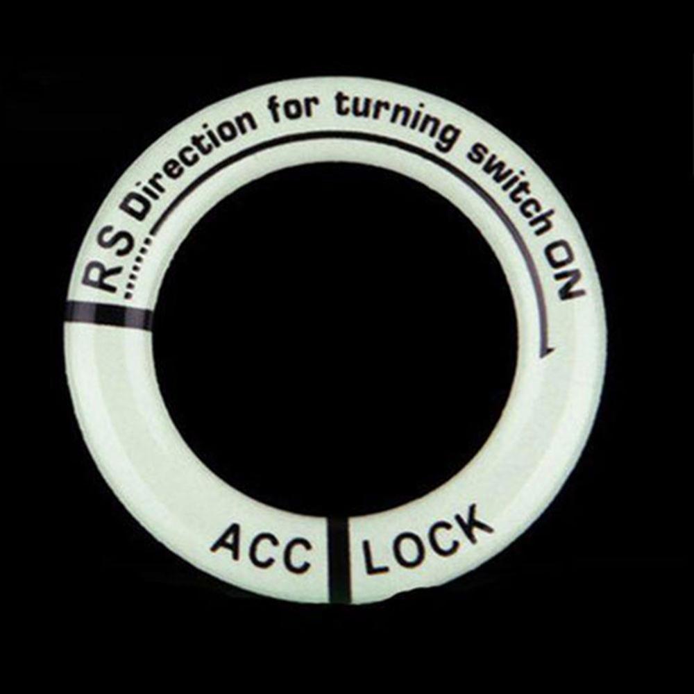 

2 шт. 3D гель светящийся брелок наклейка светящийся замок зажигания крышка автомобиля стиль круг свет украшение универсальный авто мотоцикл чёрный