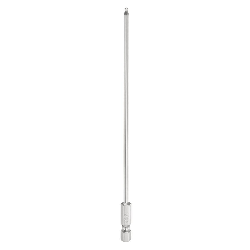 1/2/3pcs Ball End Hex Screwdriver Bit H1.5/H2/H2.5/H8 Head 1/4" Hex Shank 150mm (6") Long Magnetic Metric Screw Driver Drill Bit