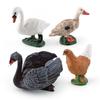 Simulation Mute Swan Black Swan Hen Duck Farm Poultry Chicken Duck Goose Decorative Model Static Ornament
