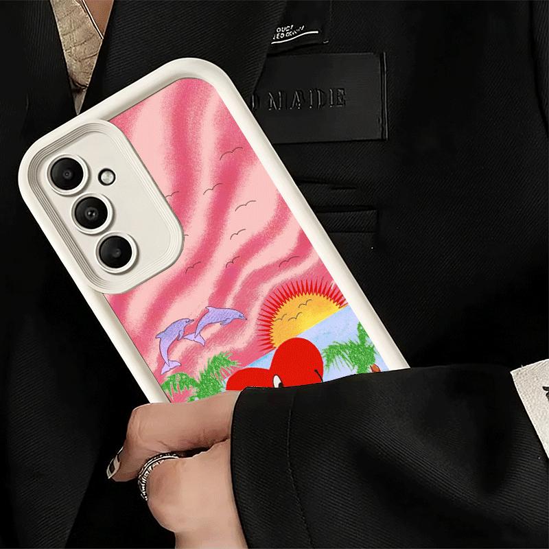 Phone Case for Samsung Galaxy A17 A16 A15 A14 A13 Bad Bunny Heart A56 A36 A26 A55 A35 A25 A54 A34 A24 A53 A33 A23 A07 A06