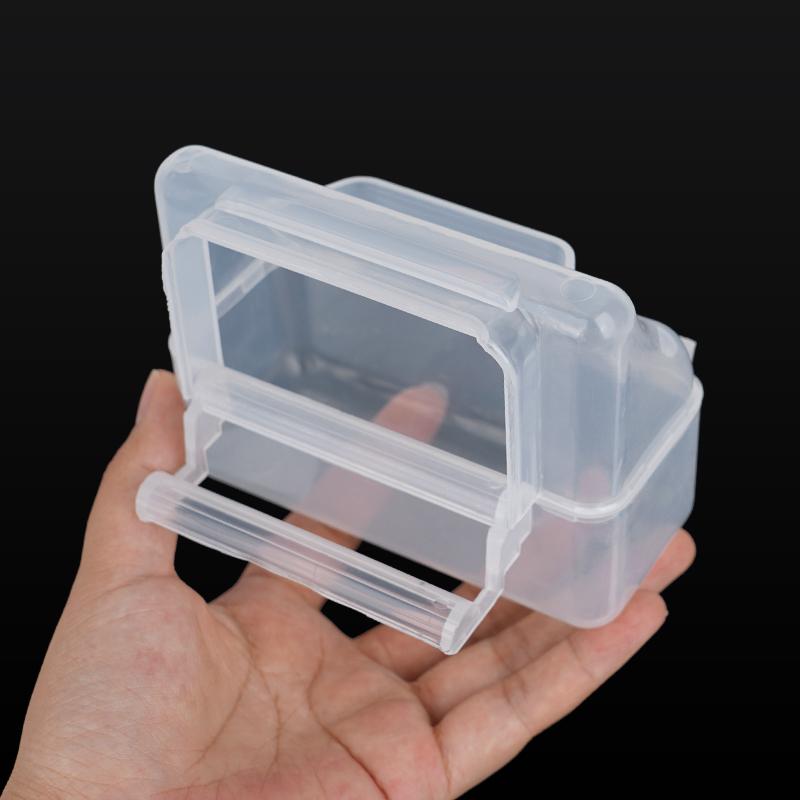 1/2 Stück Papageienfutterspender Tränke Vogelzubehör Kunststoff Vogelkäfig Papageienvögel Wasser Hängende Schale Futterspenderbox Haustierkäfig Futterbehälter