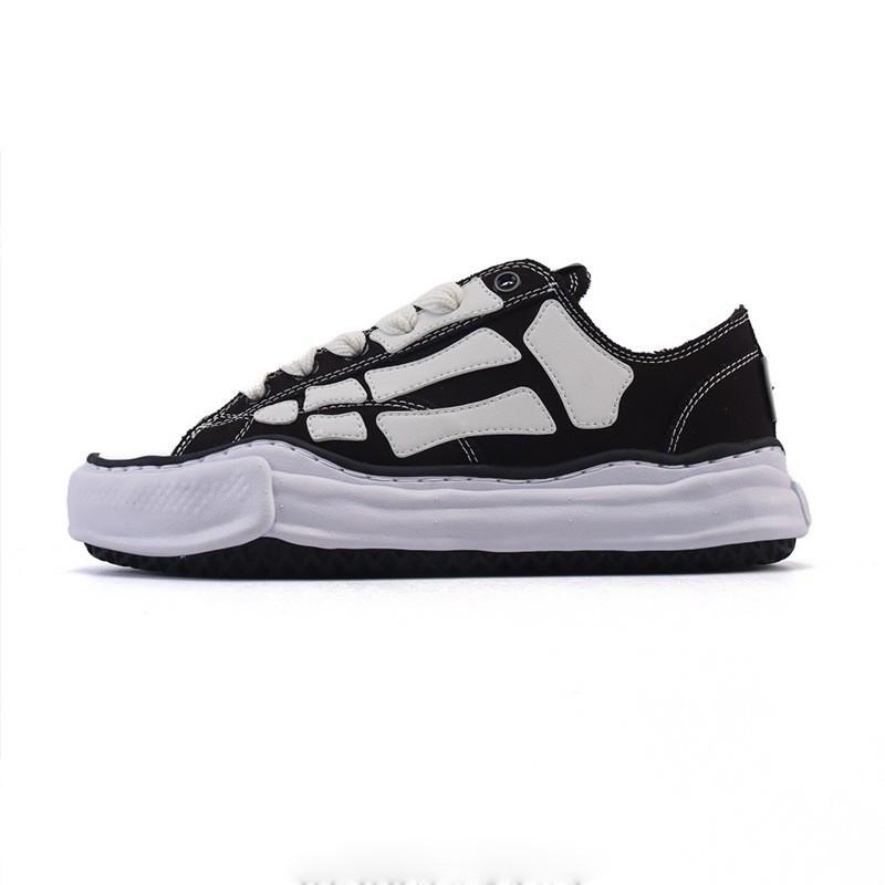 MMY X AMIRI Collaborative Chunky Sneakers Low-Top Unisex Casual Shoes With Bone Motif Thick Sole