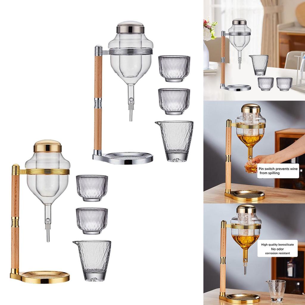 Decanter And Cup Set, Pot Dispenser for Cold Sake