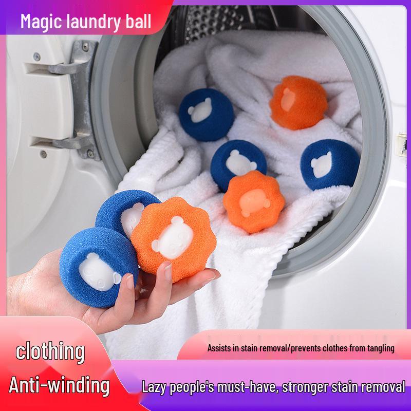 Laundry Decontamination Anti-Tangle Sponge Balls: Hair-Removing Magic Cleaning Balls оранжевый