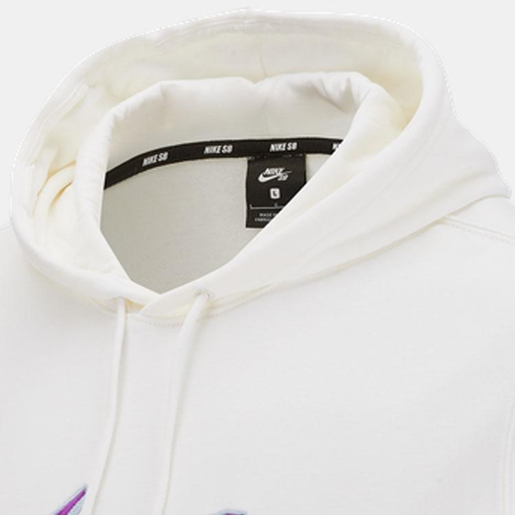 Nike SB Truck Fleece Skateboarding Hoodie White Black Men DM6479-133
