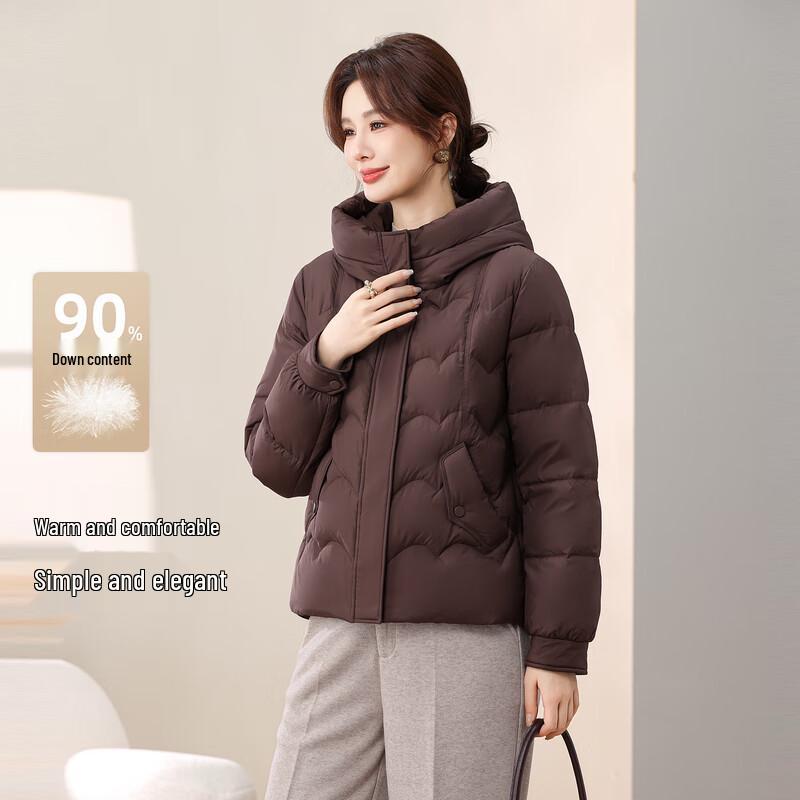 SNOWFLYING X2501419524F Short Collarless Down Jacket