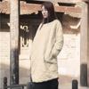 Johnature Women Pullover Parkas Winter O-Neck Long Sleeve Solid Color Coats Cotton Linen Warm Women Vintage Coats